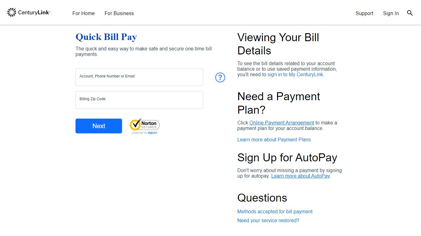 CenturyLink-Payment